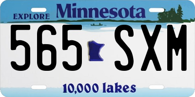 MN license plate 565SXM
