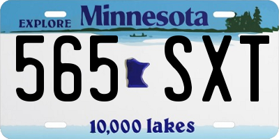 MN license plate 565SXT