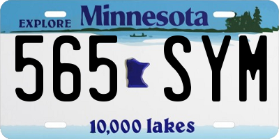 MN license plate 565SYM