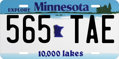 MN license plate 565TAE