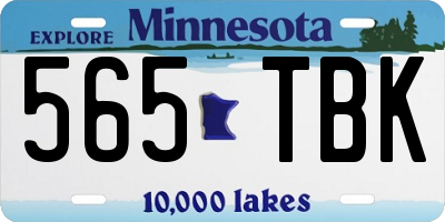 MN license plate 565TBK