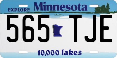 MN license plate 565TJE