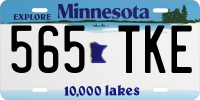 MN license plate 565TKE