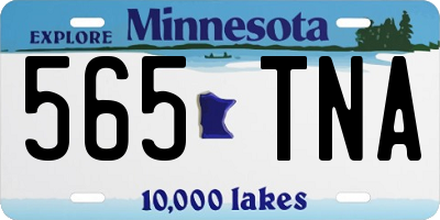 MN license plate 565TNA