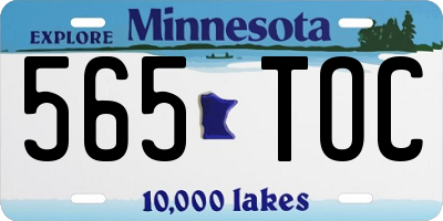 MN license plate 565TOC