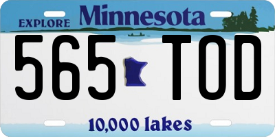 MN license plate 565TOD