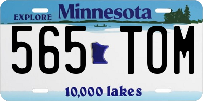MN license plate 565TOM