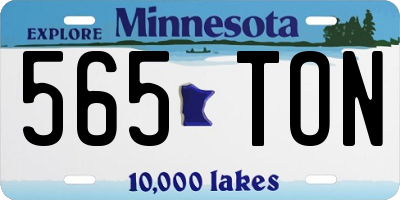MN license plate 565TON
