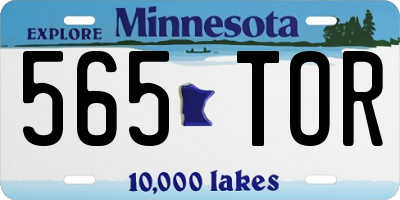 MN license plate 565TOR