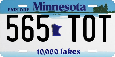 MN license plate 565TOT