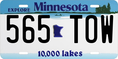 MN license plate 565TOW