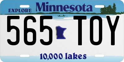 MN license plate 565TOY
