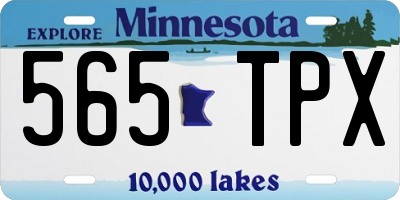 MN license plate 565TPX
