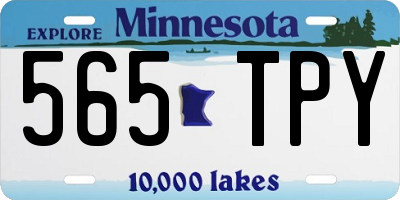 MN license plate 565TPY