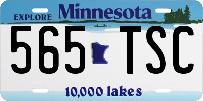 MN license plate 565TSC