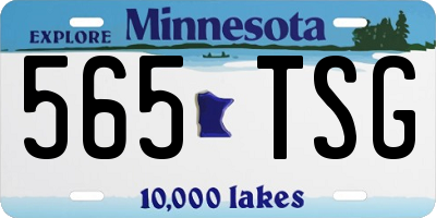 MN license plate 565TSG