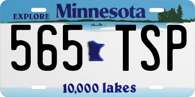 MN license plate 565TSP