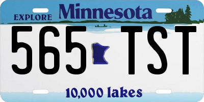 MN license plate 565TST