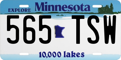 MN license plate 565TSW