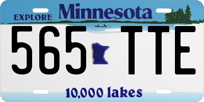 MN license plate 565TTE