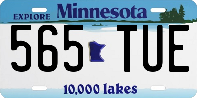 MN license plate 565TUE