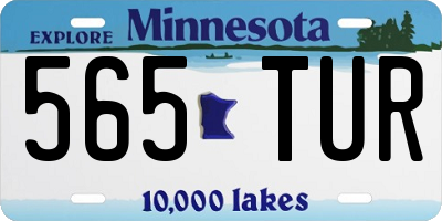 MN license plate 565TUR