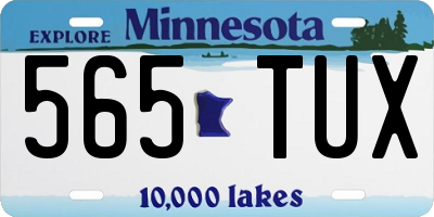 MN license plate 565TUX