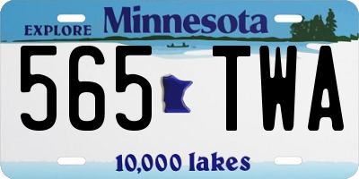 MN license plate 565TWA