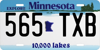 MN license plate 565TXB