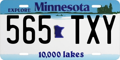 MN license plate 565TXY