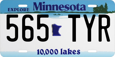 MN license plate 565TYR