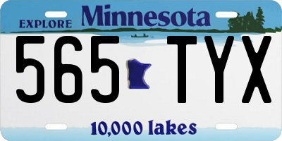 MN license plate 565TYX