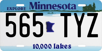 MN license plate 565TYZ