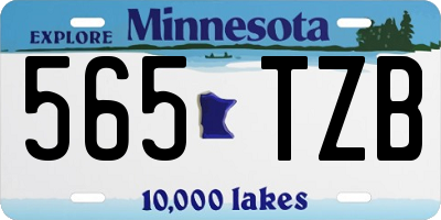 MN license plate 565TZB