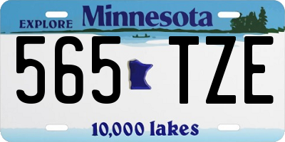 MN license plate 565TZE