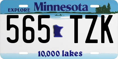 MN license plate 565TZK