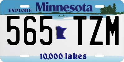 MN license plate 565TZM