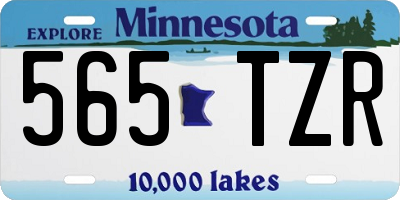 MN license plate 565TZR