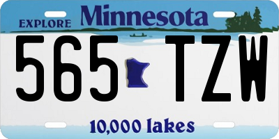 MN license plate 565TZW