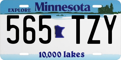 MN license plate 565TZY