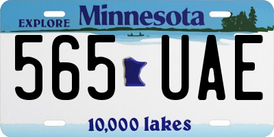 MN license plate 565UAE