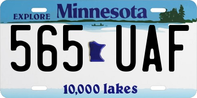 MN license plate 565UAF