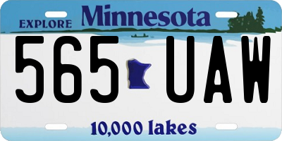 MN license plate 565UAW
