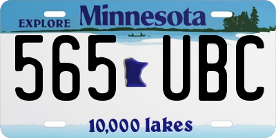 MN license plate 565UBC