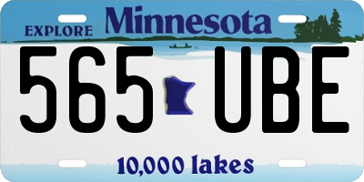 MN license plate 565UBE