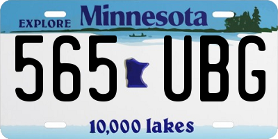 MN license plate 565UBG