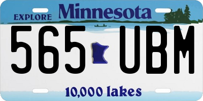 MN license plate 565UBM