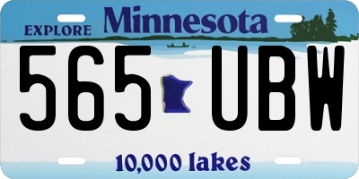 MN license plate 565UBW