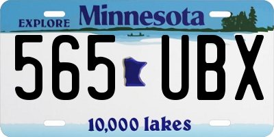 MN license plate 565UBX