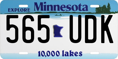 MN license plate 565UDK